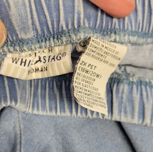 White Stag 18/20 2X Petite Light Blue Pants Elastic 34" Waist 26" Inseam - Picture 4 of 6